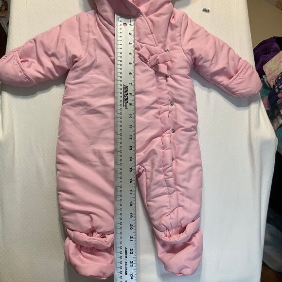 First Impressions Baby Girls Thick Body Suit 3-6M (12-17 lbs) Sweet Pink Footie - Picture 4 of 9